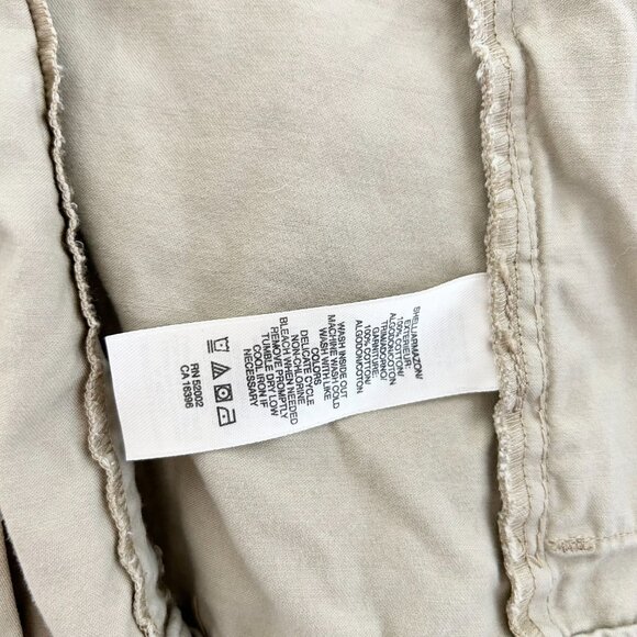 DKNY JEANS Cotton Khaki Zip Up Button Up Hooded Utility Jacket Women’s Medium - Picture 6 of 6